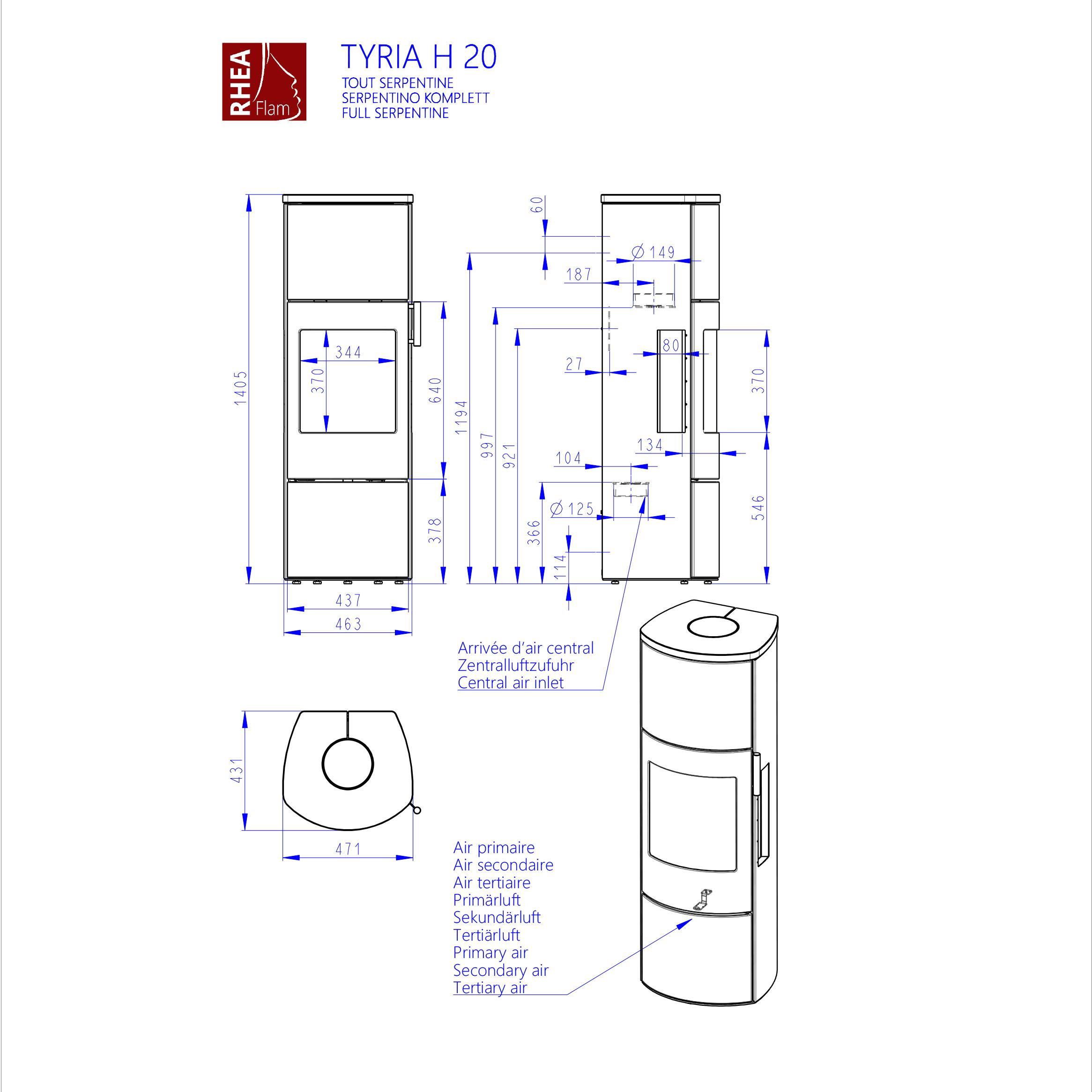 DIMENSION TYRIA h 20